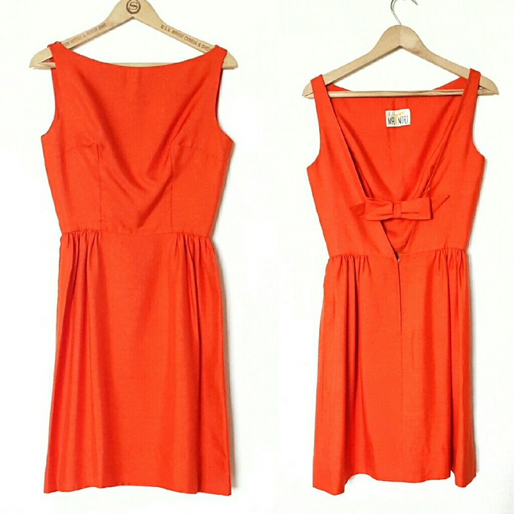 Mid-Century Vintage Low Back Bow Dress